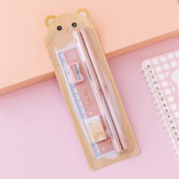 Cartoon HB Pencil School Supplies Set Wooden Pencil Set Cartoon Art Supplies Stationery Gifts Students Children's