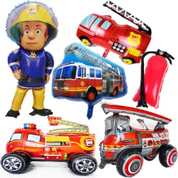 Jumbo Fireman Sam Balloons Fire Truck Foil Ballons Firefighter Themed Birthday Party Decortions Baby Shower Fire Engine Ballons