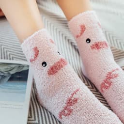 Lovely Cartoon Animals in Autumn and Winter Plush ThiCkened Warm Middle Tube Socks Cat pig panda Sleeping Socks Home Floor Socks