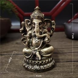 Bronze Color Lord Ganesha Buddha Statues Elephant Hindu God Sculpture Figurines Ornaments Resin Home Decoration Lucky Gifts