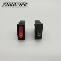 5Pcs 10x22mm KCD1-110 Black Super Thin Rocker Switch NO/OFF 2 Pin Small Instrument Power Switch