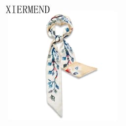 2021 new silk scarves spring autumn decoration joker hair ribbon bound handbags band small scarf hairband skinny scarf women