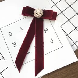 Vintage Bow Tie Velvet Ladies Head Diamond Ribbon Tassel Brooch Chic Girls Elegant Jewelry Collar Pin Girl Cravat Gift for Men