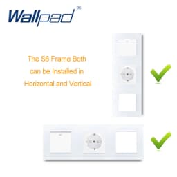 Silver Switch DIY EU UK Wall Socket Push Button Switch USB Outlet Silver Function Key Only Free DIY 52*52mm S6 Series Wallpad
