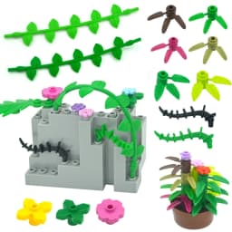 DIY Plants Accessories Mushroom Tree Building Blocks Grass Flowers City Parts Friends Jungle Bamboo Bricks Gift Kids Toys