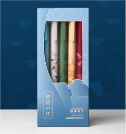 KACO 5pc/Lot Gel Pen Set 2021 New Pучка 0.5MM Color Ink Chinese Style School Pens Stationery Supplies for Student Office