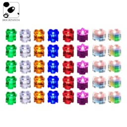 City LED Luminous Building Block minifigs Parts 2X2 Round Bricks DIY Decorative Ornament Pink and White Children Puzzle Toys
