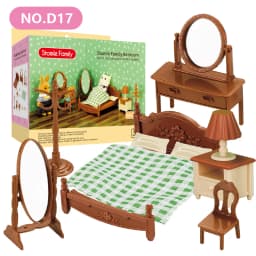 Toys Doll Forest Family Montessori Kitchen Miniature Doll House 1/12 Toy Kitchen Accessories Dollhouse Furniture Toys for Girls