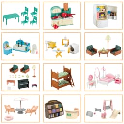 Toys Doll Forest Family Montessori Kitchen Miniature Doll House 1/12 Toy Kitchen Accessories Dollhouse Furniture Toys for Girls