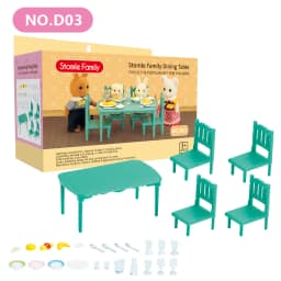 Toys Doll Forest Family Montessori Kitchen Miniature Doll House 1/12 Toy Kitchen Accessories Dollhouse Furniture Toys for Girls