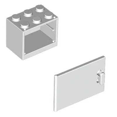 *Cupboard 2x3x2* 10pcs K4532+4533 DIY enlighten block brick part No.4532 Compatible With Other Assembles Particles