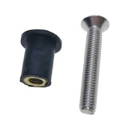 Marine Boat M5 Rubber Well Nut Kit Stainless Steel Screw Fixing Nuts for Kayak Canoe Inflatable Fishing Boat Dinghy