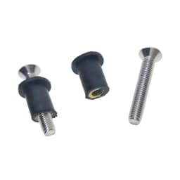 Marine Boat M5 Rubber Well Nut Kit Stainless Steel Screw Fixing Nuts for Kayak Canoe Inflatable Fishing Boat Dinghy
