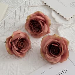 10PCS Artificial Flowers Wholesale Silk Fake Roses Valentine  Decoration Home Room Wedding Wreath Bridal Accessories Gift Box