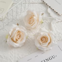 10PCS Artificial Flowers Wholesale Silk Fake Roses Valentine  Decoration Home Room Wedding Wreath Bridal Accessories Gift Box
