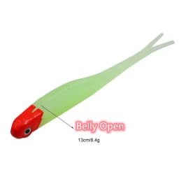 Fork Tail Soft Lure Bait Belly Open Fishing Artificial Lures 13cm/8.4g Lot 4 Pieces Sale
