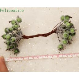 40 Heads Mini Plastic Fake Fruit Small Berries Artificial Flower Cherry Bouquet Stamen Wedding Home Christmas Decorative