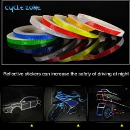 Bike Reflective Stickers Motorcycle Bicycle Fluorescent Reflective Tape MTB Cycling Night Safety Decor Bike Accessories 1cmx8m