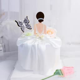 New Creative Happy Birthday Cake Toppers Noble Dress Mother's Day Birthday Party Cake Topper MOM Back View Happy Cake Decoration