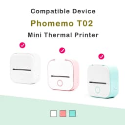 3 Rolls/box Phomemo Black on White Thermal Paper Self-Adhesive Sticker 53mm x 3.5mFor T02/M02X Mini Portable Thermal Printer
