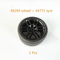 Buildings Blocks 49294 Wheel 56mm D. x 34mm High-Tech Racing Medium 6 Pin Holes For 44771 Tyre 68.8 x 36mm Collections MOC Set