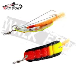 WALK FISH 1PCS 21g New Winter Fish Shape Ice Fishing Lure Mini 6.2cm Bait Head Supplies Fishing Tackle Hook Jigging Lead Metal