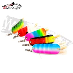 WALK FISH 1PCS 21g New Winter Fish Shape Ice Fishing Lure Mini 6.2cm Bait Head Supplies Fishing Tackle Hook Jigging Lead Metal