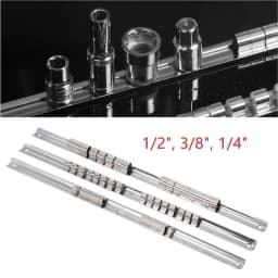 Socket Organizer Socket Rack Holder Socket Storage Rack Rails 1/2 1/4 3/8 Inch With 16 Clips On Rail Tool Storage Hand Tools