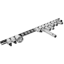 Socket Organizer Socket Rack Holder Socket Storage Rack Rails 1/2 1/4 3/8 Inch With 16 Clips On Rail Tool Storage Hand Tools