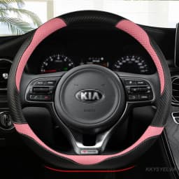PU Leather Car Steering Wheel Cover for Kia Ceed Sportage Picanto Cerato Seltos Soul Stonic Stinger Rio 3 4 5 Auto Accessories