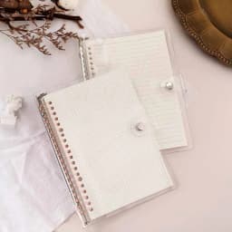 B5 A5 Transparent PVC Soft Loose-Leaf Look 20 Holes Color Plastic Clip Metal Clip Hand Ledger Removable Cover Stationery