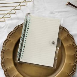 B5 A5 Transparent PVC Soft Loose-Leaf Look 20 Holes Color Plastic Clip Metal Clip Hand Ledger Removable Cover Stationery
