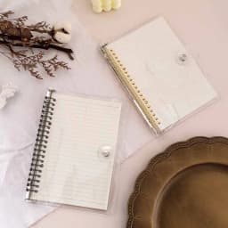 B5 A5 Transparent PVC Soft Loose-Leaf Look 20 Holes Color Plastic Clip Metal Clip Hand Ledger Removable Cover Stationery