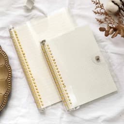 B5 A5 Transparent PVC Soft Loose-Leaf Look 20 Holes Color Plastic Clip Metal Clip Hand Ledger Removable Cover Stationery