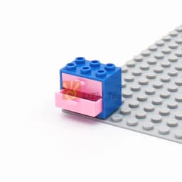 City Furniture Accessories Series 4532 4533 4536 Container Cupboard 2x3x2 with Door Drawer Building Block Bricks Educational Toy