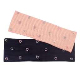 Geebro Women Ribbed Elastic Pearl Heart Headband Soft Bow Star Stripe Hair Band Yoga Running Slouchy Girls Hair Accessories
