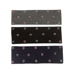 Geebro Women Ribbed Elastic Pearl Heart Headband Soft Bow Star Stripe Hair Band Yoga Running Slouchy Girls Hair Accessories