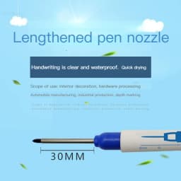 4 Pcs/Set 30mm Long Head Markers Carpenter Construction Deep Hole Marker Pens Multi-purpose Marking Pen Writing Tool