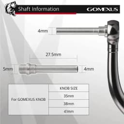 Gomexus Alloy Reel Shaft and Bearing for Shimano Daiwa Ryobi Peen Baitcatsing Spinning Reel Handle Parts