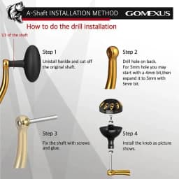 Gomexus Alloy Reel Shaft and Bearing for Shimano Daiwa Ryobi Peen Baitcatsing Spinning Reel Handle Parts