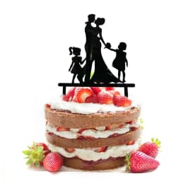 Color Mrs & Mrs Wedding Party Cake Toppers Gold Flowers Acrylic Bride and Groom Cake Toppers for Happy Wedding Cakes Decoration