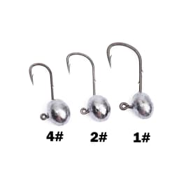 OUTKIT 10pcs Mini Jig Head Hook 4X Strong Rockfish Exposed Lead Head Hook Barbed Hook Trout Soft Worm Lure Jig Fishing Tackle