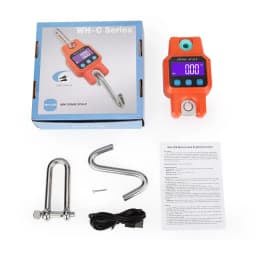 300kg/50g Bluetooth-Compatible Crane Scale Rechargeable Portable Hanging Industrial Hook Scales Stainless Steel With 4.0 BT USB
