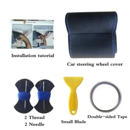 Leather Braid For Steering Wheel For Citroen Triumph C4 2005 2006 2007 2008 2009 2010 Car Steering Wheel Cover
