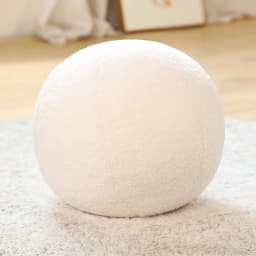 Bubble Kiss Plush Round Wool Cushion Nordic Ball Shaped Solid Color Stuffed Soft Pillow for Sofa Office Waist Rest Throw Pillow
