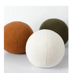Bubble Kiss Plush Round Wool Cushion Nordic Ball Shaped Solid Color Stuffed Soft Pillow for Sofa Office Waist Rest Throw Pillow