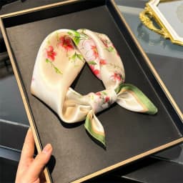 100% Silk 2024 Autumn Female Fashion Scarves New Dustproof Kerchief Popular Sunscreen Square Towel Luxury Leopard Print Shawl