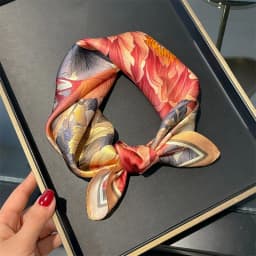 100% Silk 2024 Autumn Female Fashion Scarves New Dustproof Kerchief Popular Sunscreen Square Towel Luxury Leopard Print Shawl