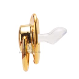 MIYOCAR personalized gold bling pacifier and all gold pacifier clip BPA free dummy unique design gift baby shower