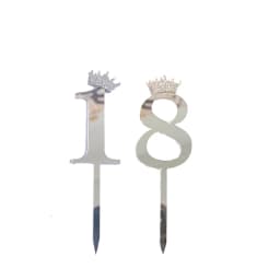 Happy Birthday Cake Topper Wedding Decorations Acrylic Cake Topper Gold Silver Numbers 10 16 18 20 30 Cake Decoration Tools